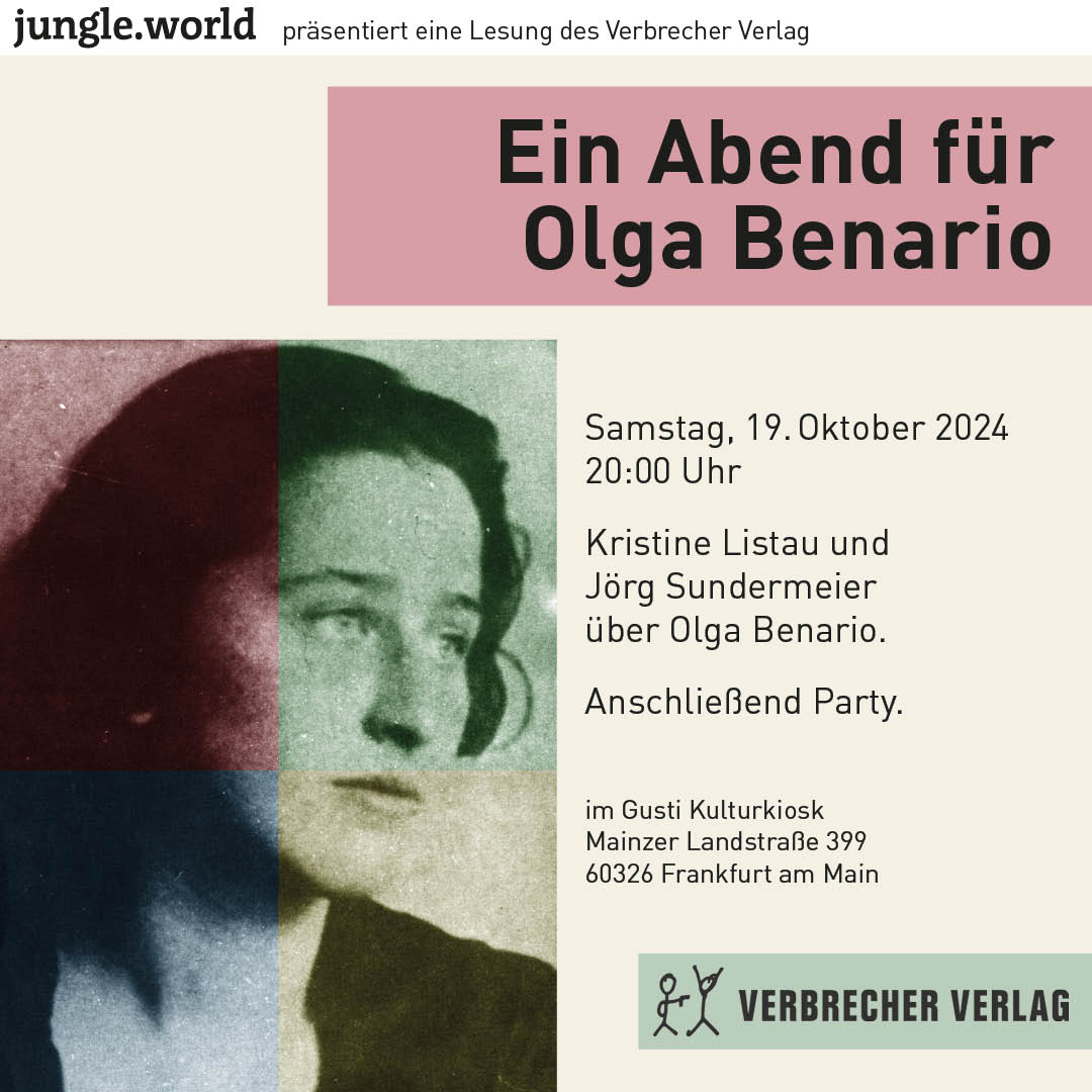 Lesung - Olga Benario: »Berliner Kommunistische Jugend«