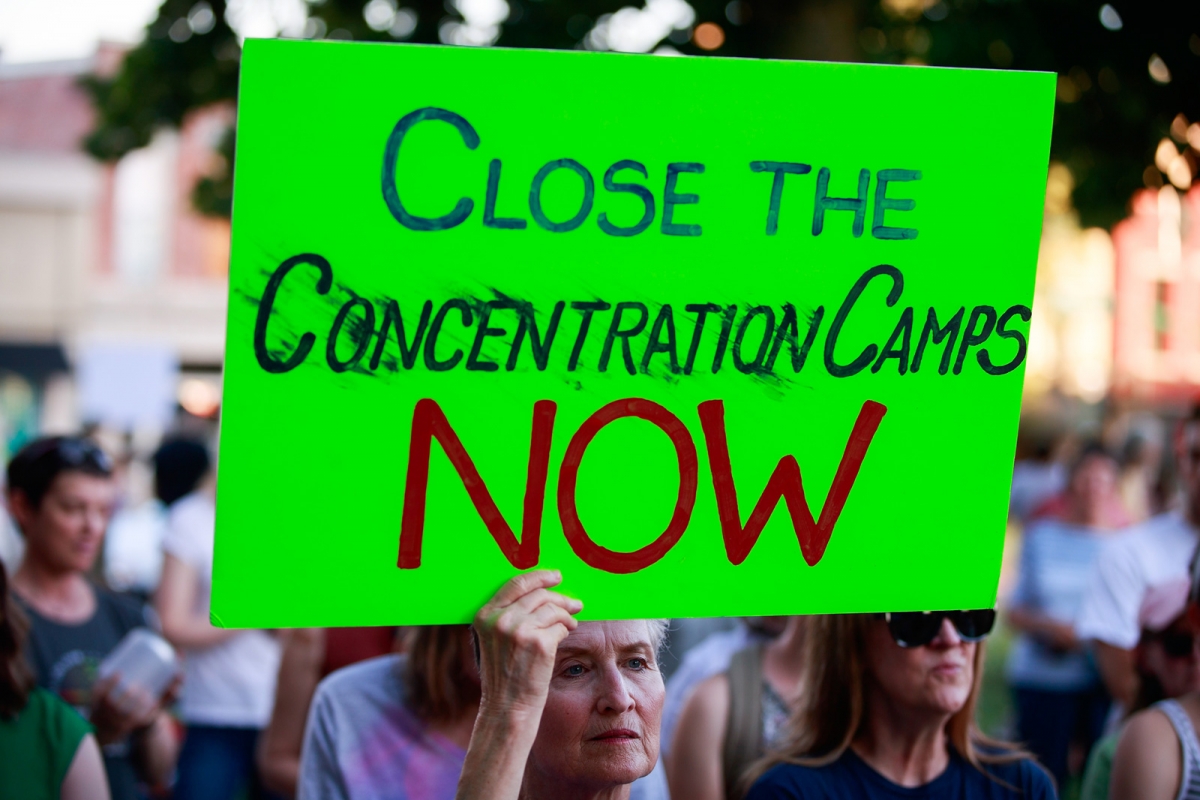 Demonstration gegen Abschiebezentren in Bloomington im US-Staat Indiana im Juli 2019