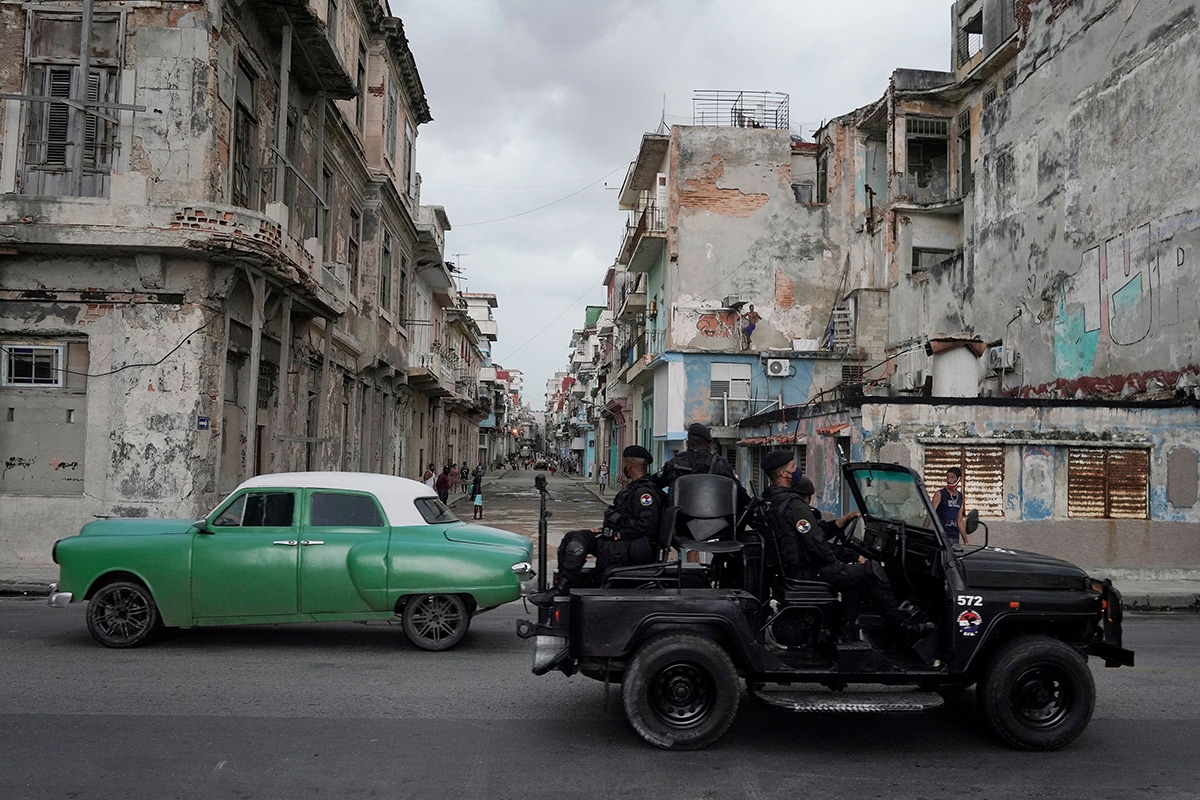 Sondereinheiten in der Innenstadt Havannas, 13. Juli
