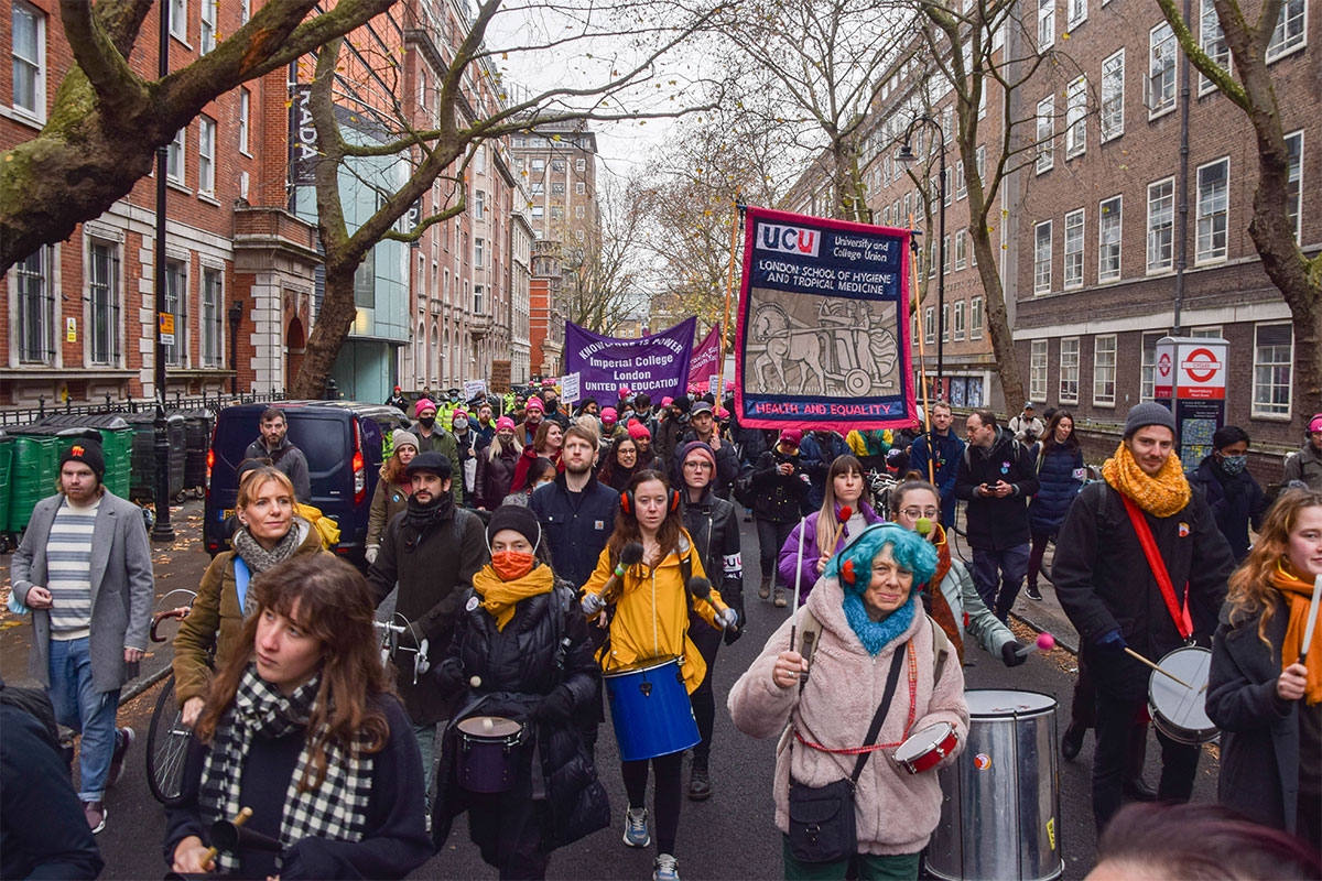 Universitätsstreik in London, 3. Dezember