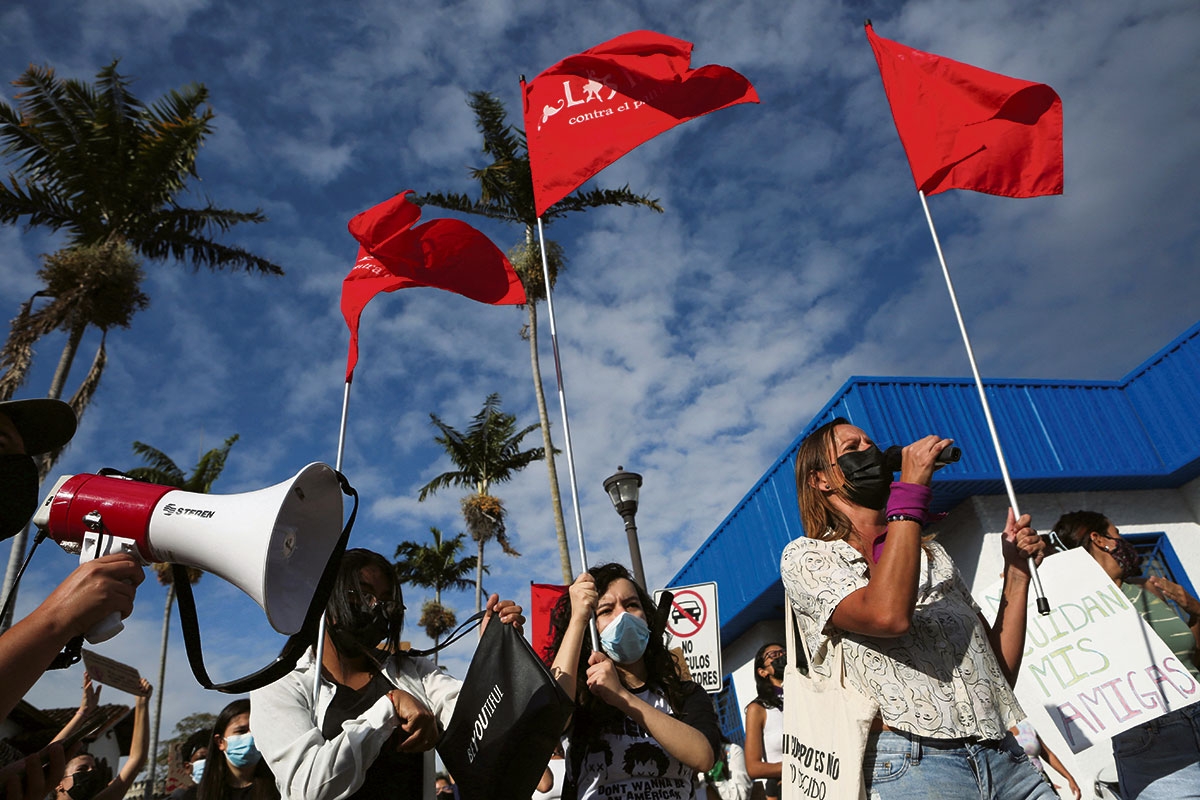Protest gegen sexuelle Gewalt gegen Frauen in San José, Costa Rica