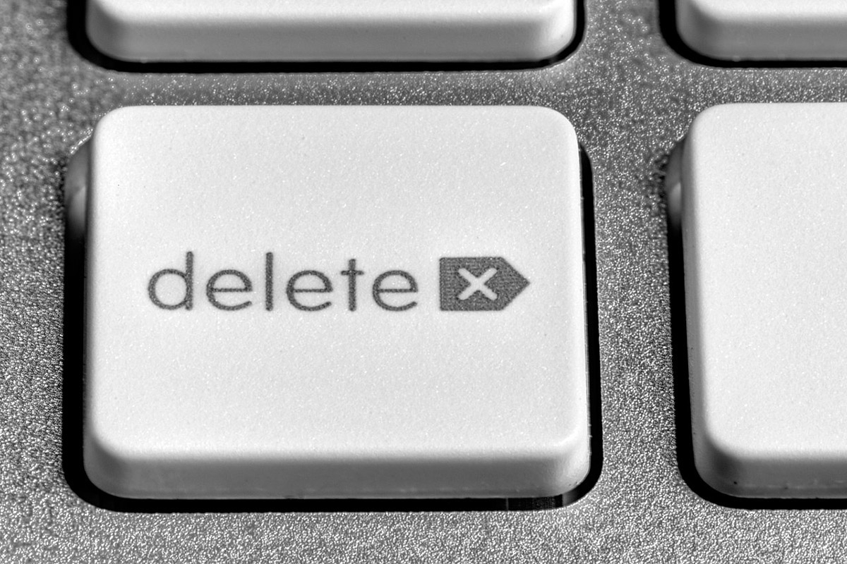 Delete-Taste auf einer Tastatur