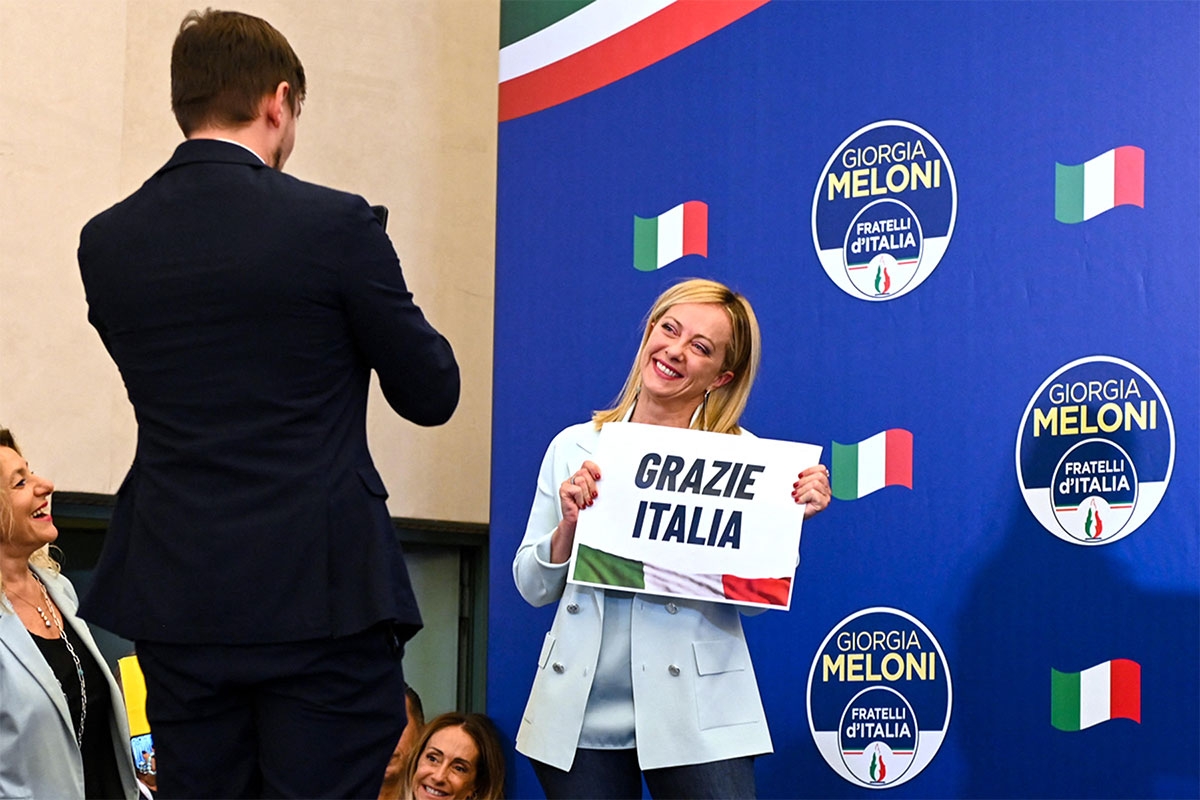 Giorgia Meloni nach dem Wahlerfolg
