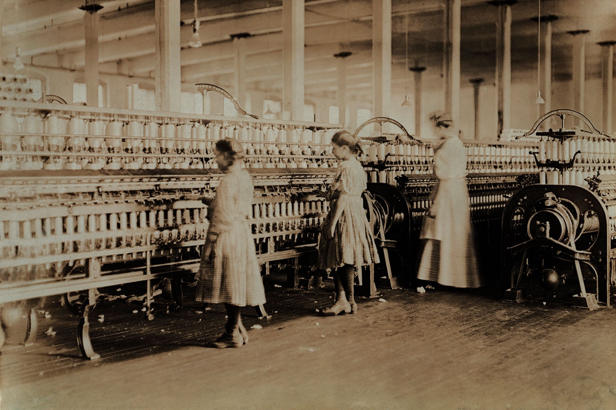 Kinderarbeit in einer Textilfabrik in Lincolton 