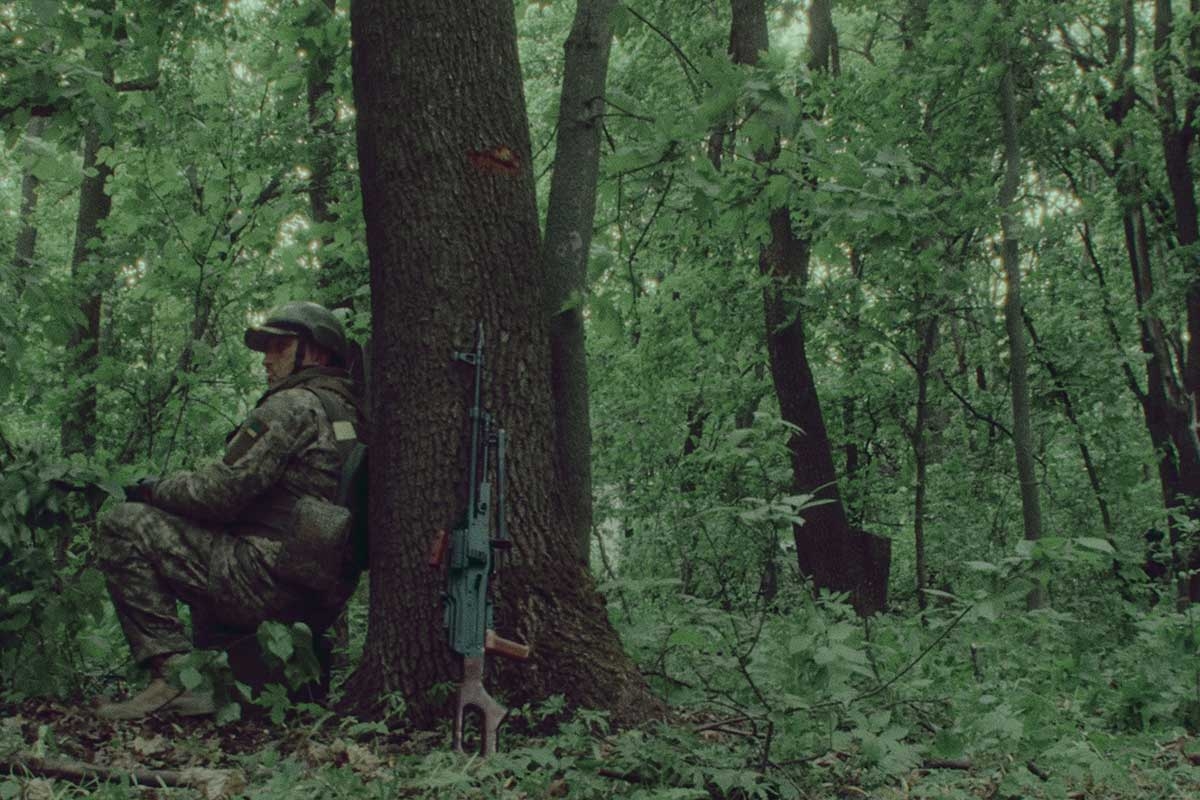 Soldaten in einem Wald