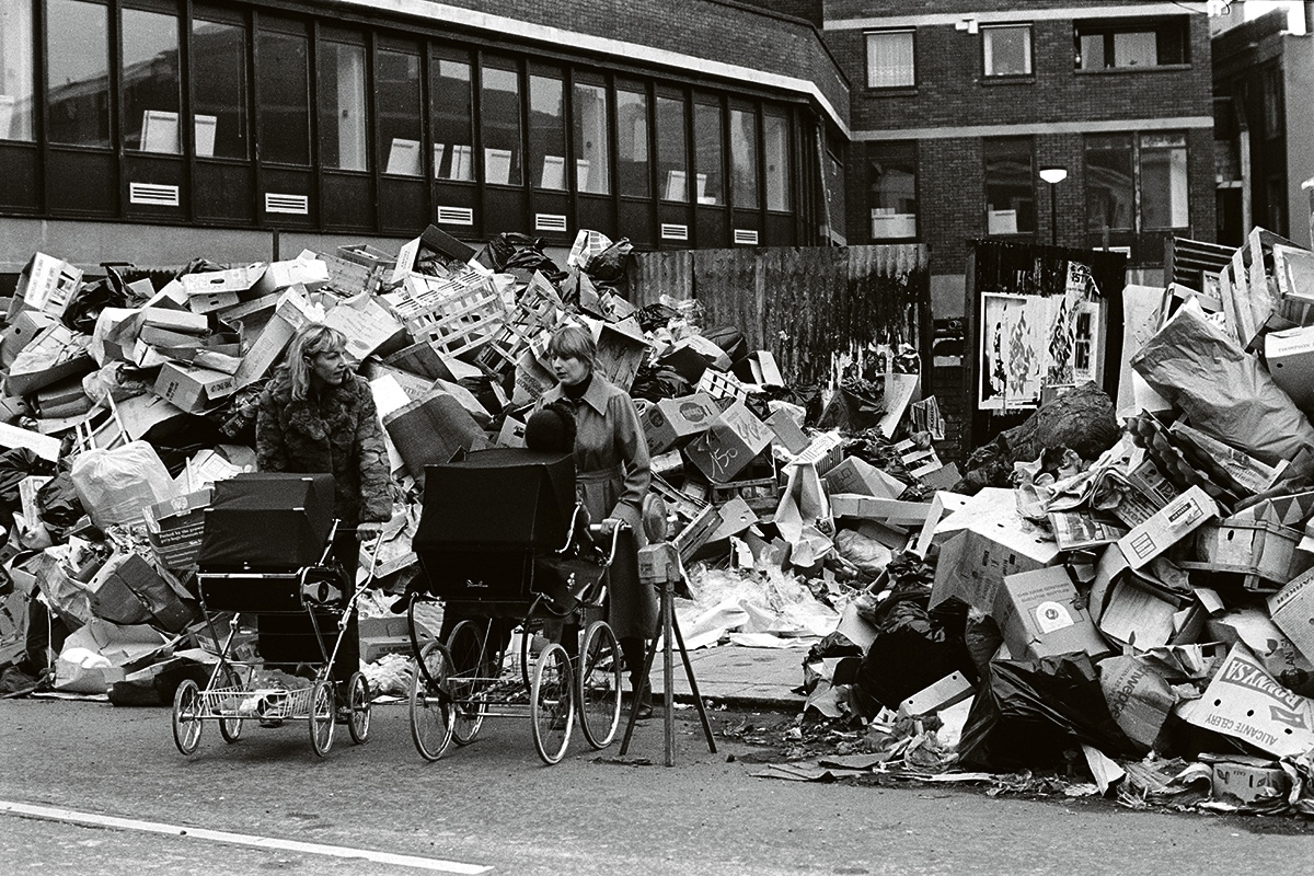 Folgen des Streiks der Müllabfuhr in London, 1979