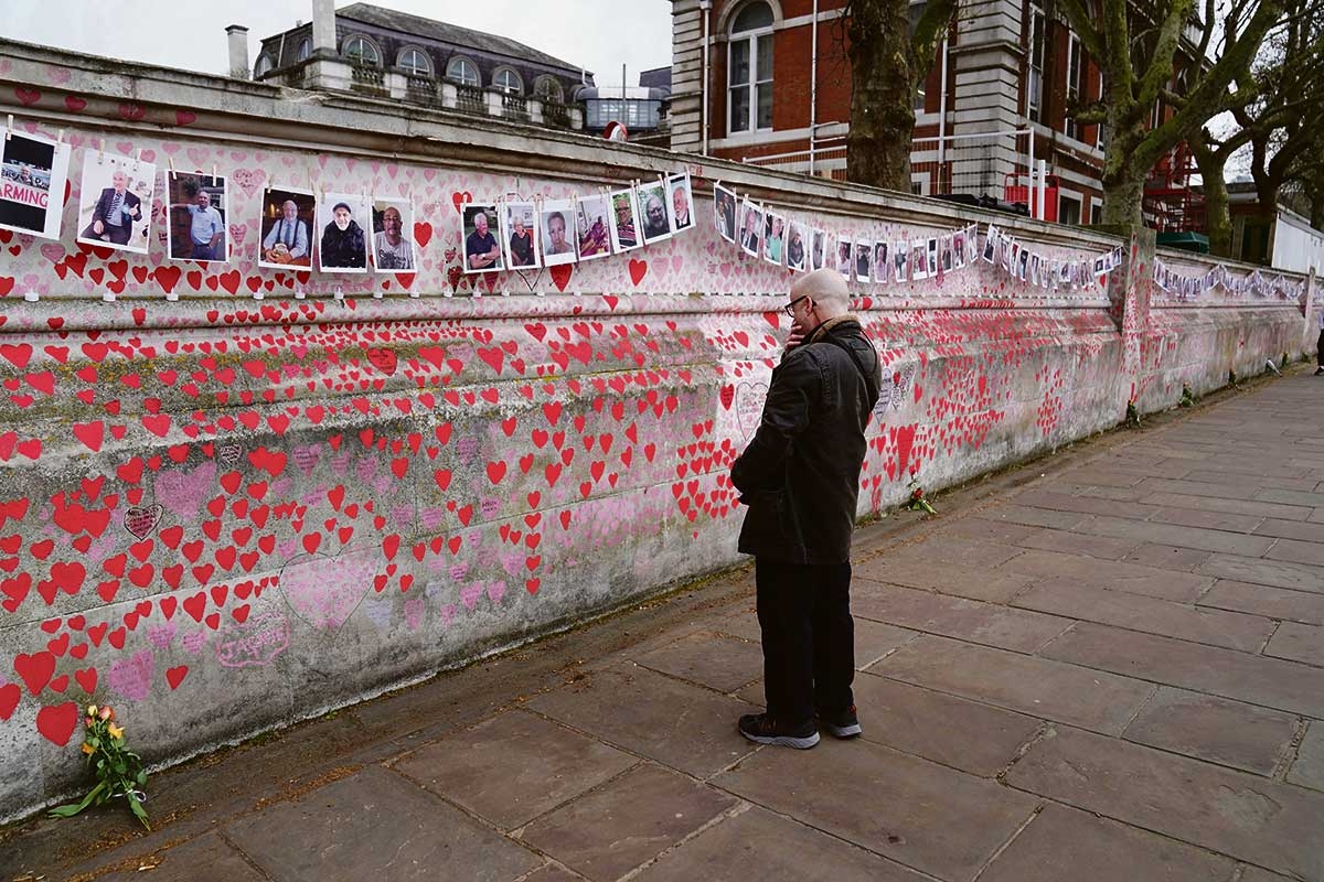 »National Covid Memorial Wall« in London