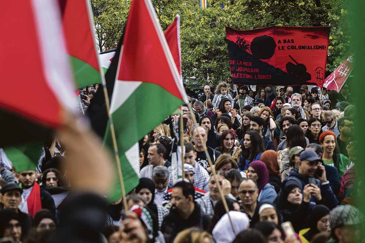 Eine antiisraelische Demonstration in Genf
