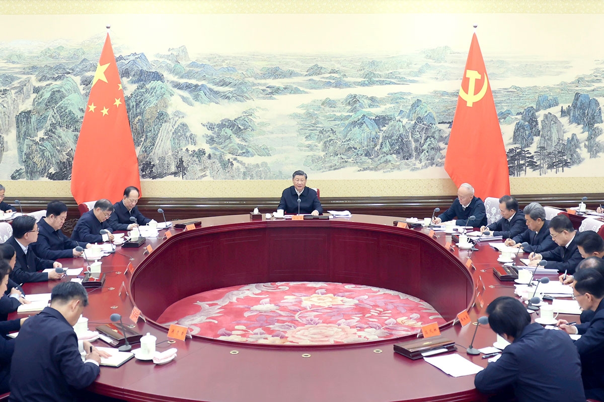 Xi Jinping bei einer Rede in Peking, 23. Oktober