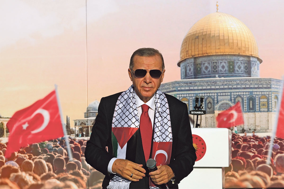  Der türkische Präsident Recep Tayyip Erdoğan präsentiert sich als Vorkämpfer gegen Israel