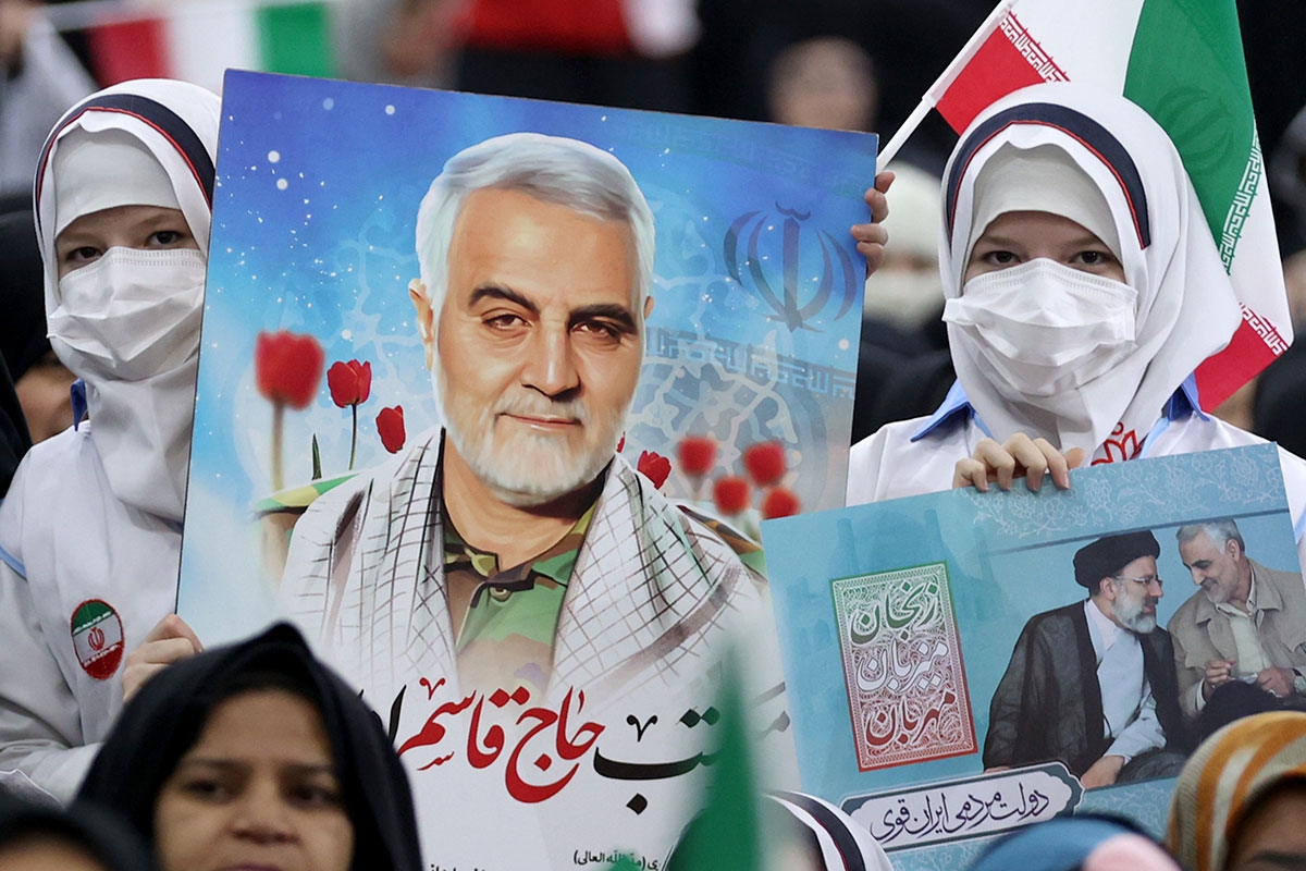 Gedenken an Qasem Soleimani. Der Kommandeur der al-Quds-Brigade der iranischen Revolutionsgarden war de facto die Nummer zwei in der Islamischen Republik Iran
