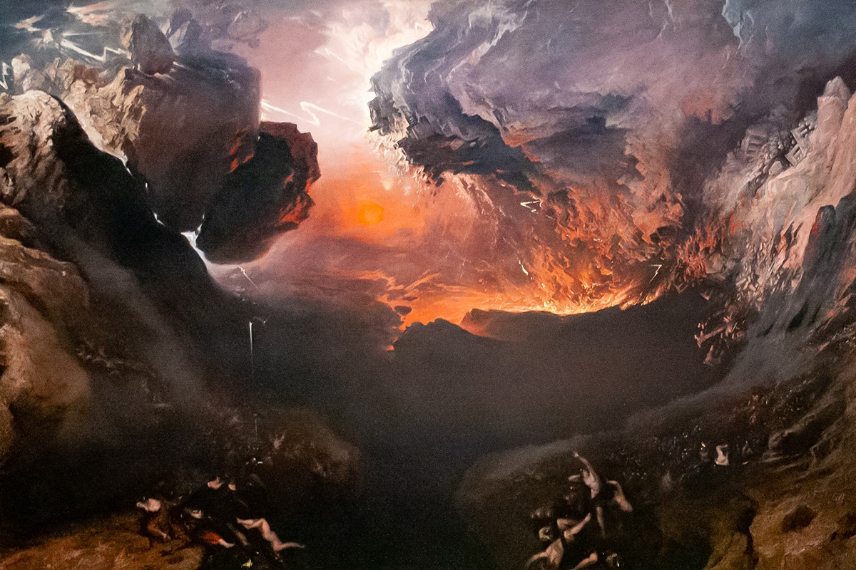 Angstlust am Untergang. Traditionalisten haben einen Hang zur Apokalypse; diese zeigt ein Gemälde von John Martin, entstanden 1851-53