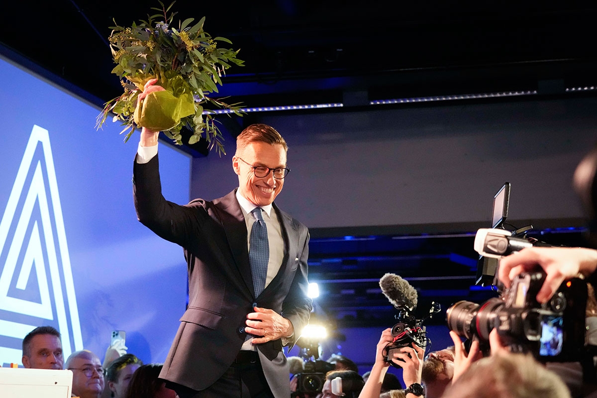 So sieht der Sieger aus. Alexander Stubb nach Verkündung seines Wahlsieges am vergangenen Sonntag