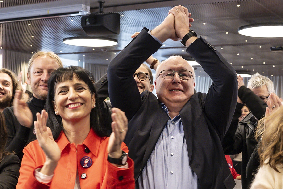Vania Alleva, Präsidentin der Gewerkschaft Unia, und Pierre-Yves Maillard, Präsident des Schweizerischen Gewerkschaftsbundes