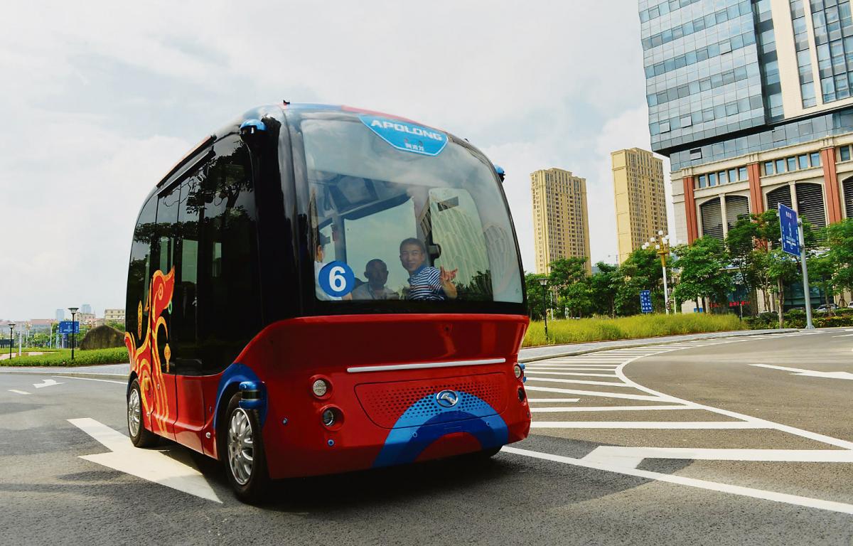 China, selbstfahrender Minibus 
