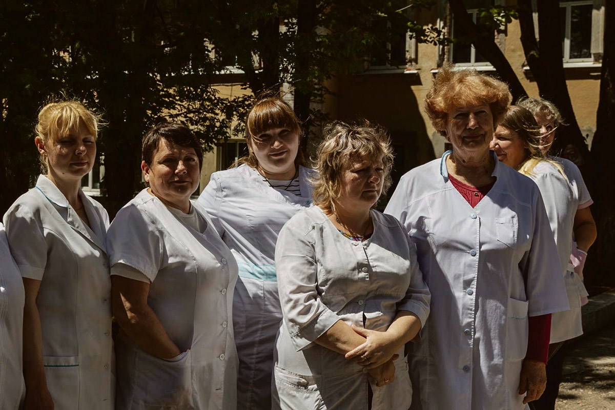 Krankenpflegerinnen in Kupjansk