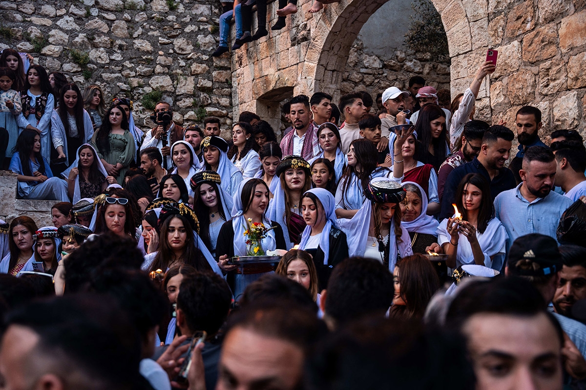 Im sunnitischen Kalender nicht vorgesehen. Yezidisches Neujahrsfest im Lalish-Tempel nahe Dohuk, 16. April