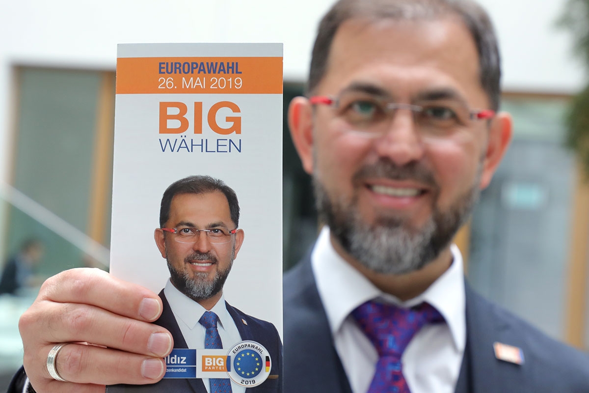 Mr. Big im Europawahlkampf 2019: Haluk Yildiz, Vorsitzender von Bündnis für Innovation & Gerechtigkeit (BIG)