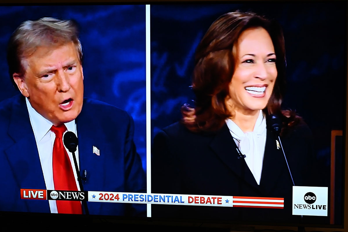 Riskierten zwar Schaden an Ansehen und Würde, nicht aber an Leib und Leben: Donald Trump und Kamala Harris bei ihrem »TV-Duell« am 10. September