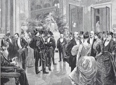 Foyer Theater Francais in New York, Reproduktion einer Originalvorlage aus dem 19. Jahrhundert 