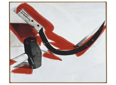 Warhols Siebdruck »Hammer und Sichel« von 1976