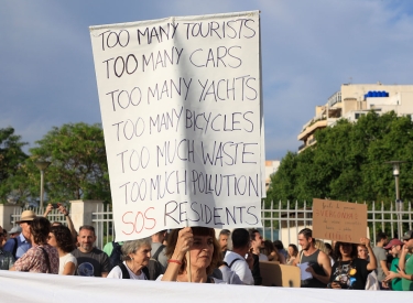 Too many, too much. Protestdemonstration auf Mallorca, 25. Mai
