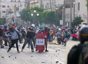 Massenproteste gegen Präsidentin Dina Boluarte. Lima, 25. Januar 2023