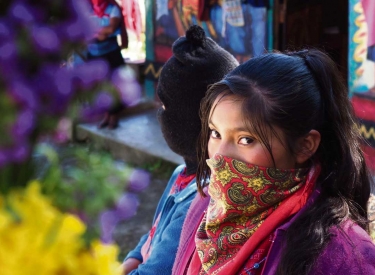 Eine junge Zapatista im Caracol Oventic