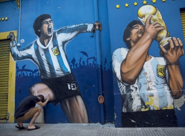 Wandbild mit Diego Armando Maradona