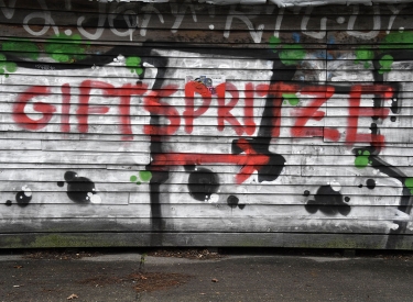 Graffito "Giftspritze"