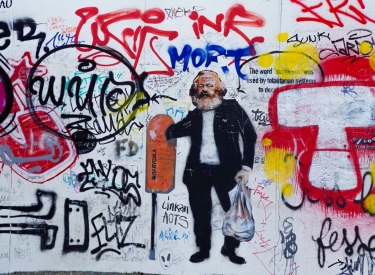 Graffito mit Karl Marx