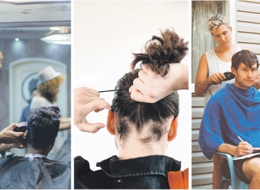 3 Szenen beim Friseur