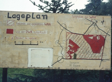 Lageplan zur Baustelle des Atommülllagers in Gorleben von 1980