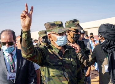 Brahim Ghali, Generalsekretär des Frente Polisario, im Flüchtlingscamp Dajla in Algerien