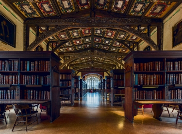 Der Lesesaal in der Bodleian Library, der Hauptbiblitohek der University of Oxford