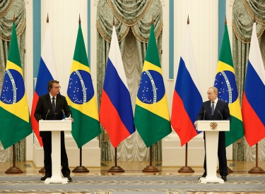 Jair Bolsonaro und Wladmir Putin im Kreml