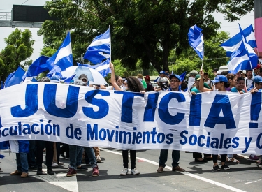 Protestierende in Nicaragua 2018 