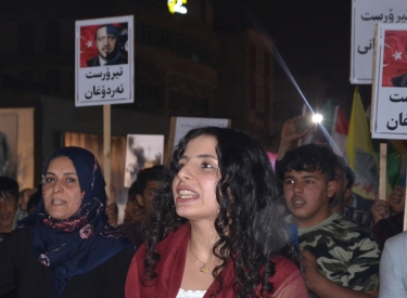 Jasim Dastan und weitere Demonstrierende in Suleymaniah