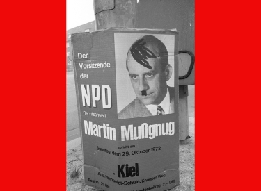 Ein Wahlplakat der NPD von 1972