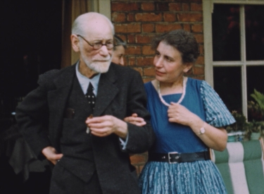 Sigmund Freud mit seiner Tochter Anna im Londoner Exil