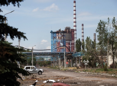 Das Chemiewerk Azot in Sjewjerodonezk Ende Juni