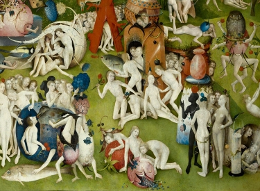 Ausschnitt aus dem Gemälde »Garten der Lüste« von Hieronymus Bosch
