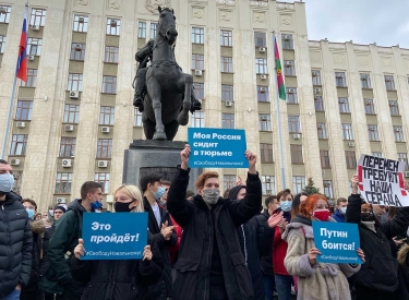 Pro-Nawalnyj-Proteste in Krasnodar