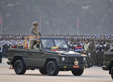 General Min Aung Hlaing beim »Tag der Streitkräfte« in Naypyidaw, 27. März