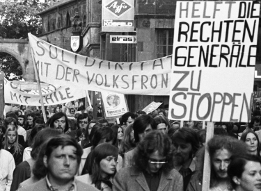 Demonstration gegen den Militärputsch in Chile und für die Erhaltung der Demokratie, 12.9.1973 in Dortmund