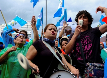 Protestierende in Guatemala-Stadt