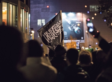 Auf einer Kundgebung in Essen wurden am 3. November islamistische Banner gezeigt
