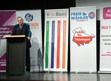 Hans-Georg Maaßen (Werteunion) hält eine Rede