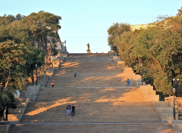 Wahrzeichen Odessas: die Potemkinsche Treppe