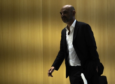 Richard Malka zu Beginn des Prozesses gegen die Komplizen des Anschlags von 2015, 2. September 2020 in Paris